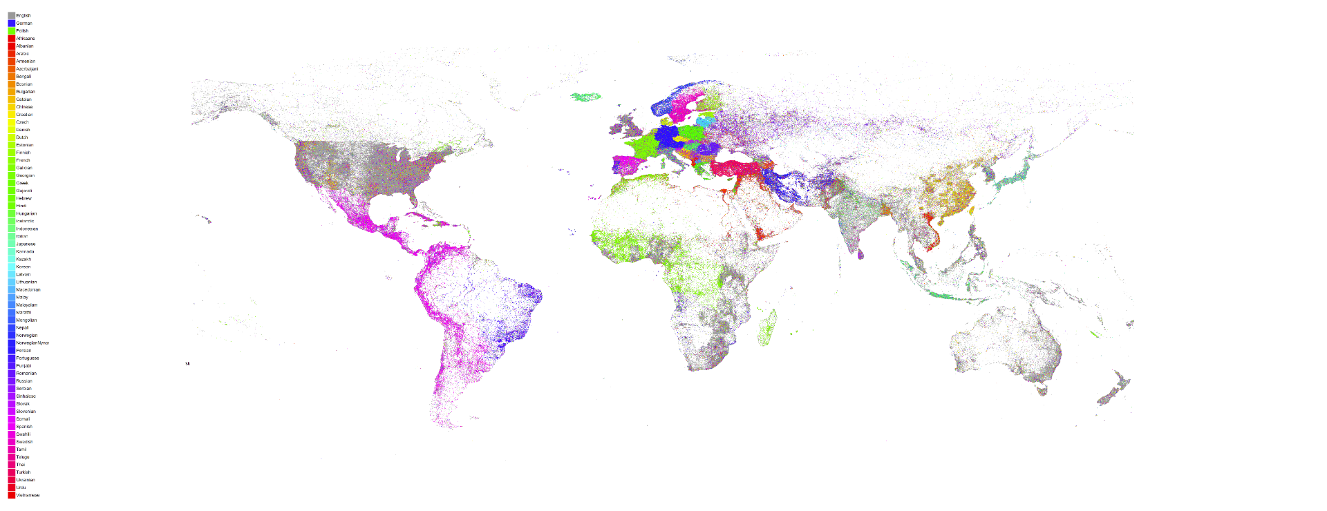 Mapping the Linguistic Geography Of GDELT 20152018 The GDELT Project