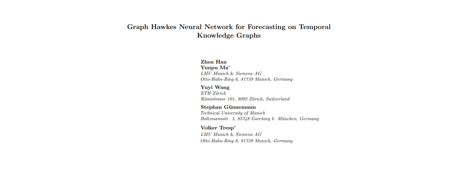 Graph Hawkes Neural Network For Forecasting On Temporal Knowledge ...